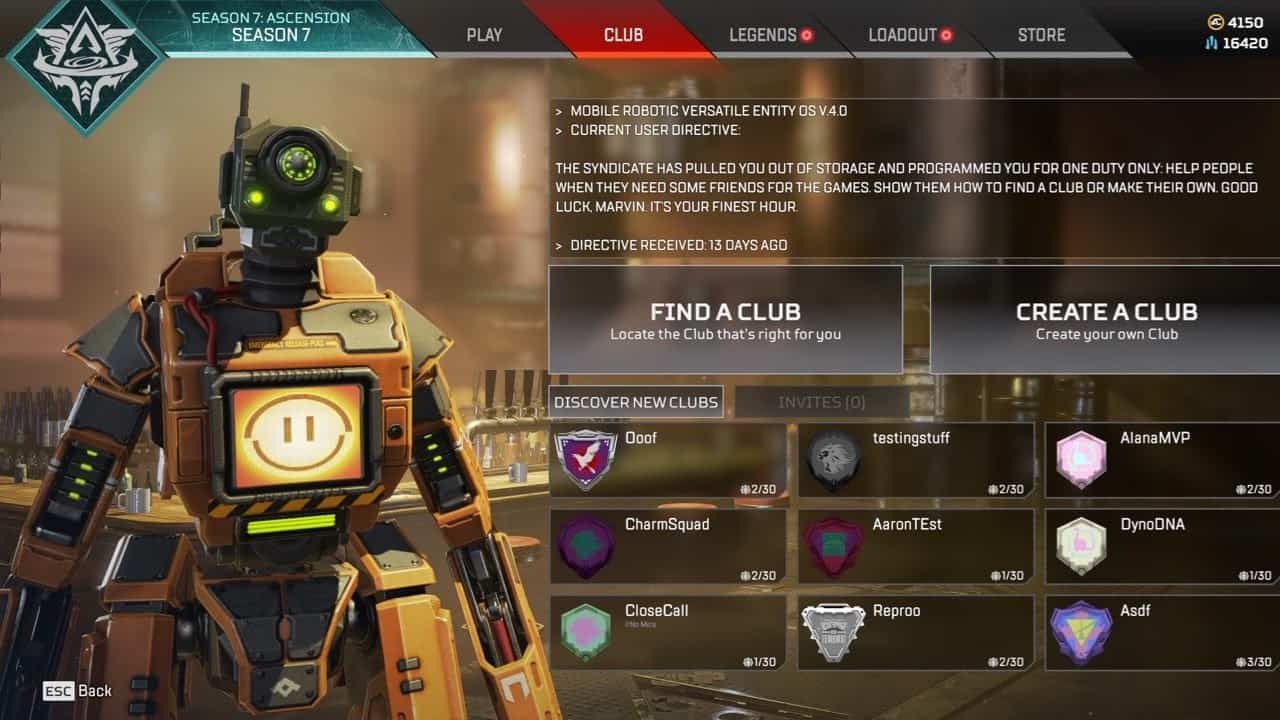 Apex Legends: Respawn Reveal a Closer Look at the Season 7 Feature – Clubs